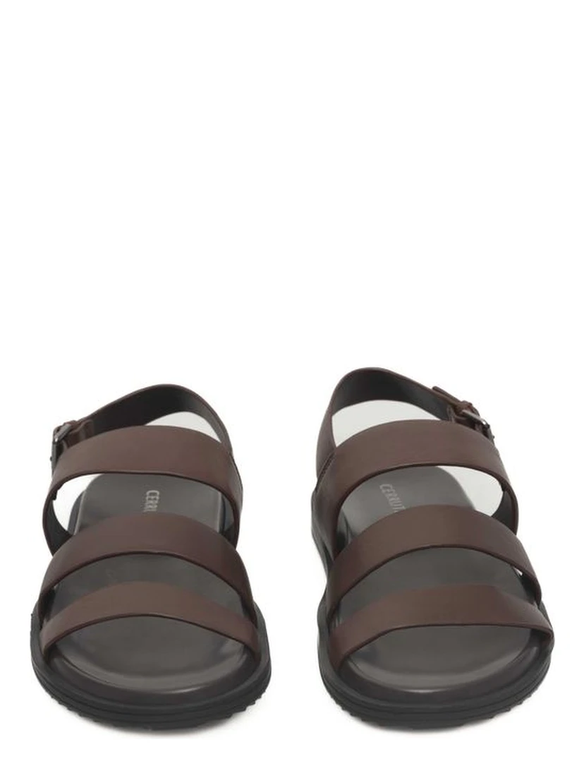 Brown Cowhide Men Sandal