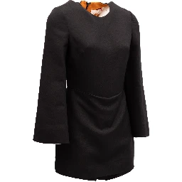 Black Mini Dress with Flared Sleeves