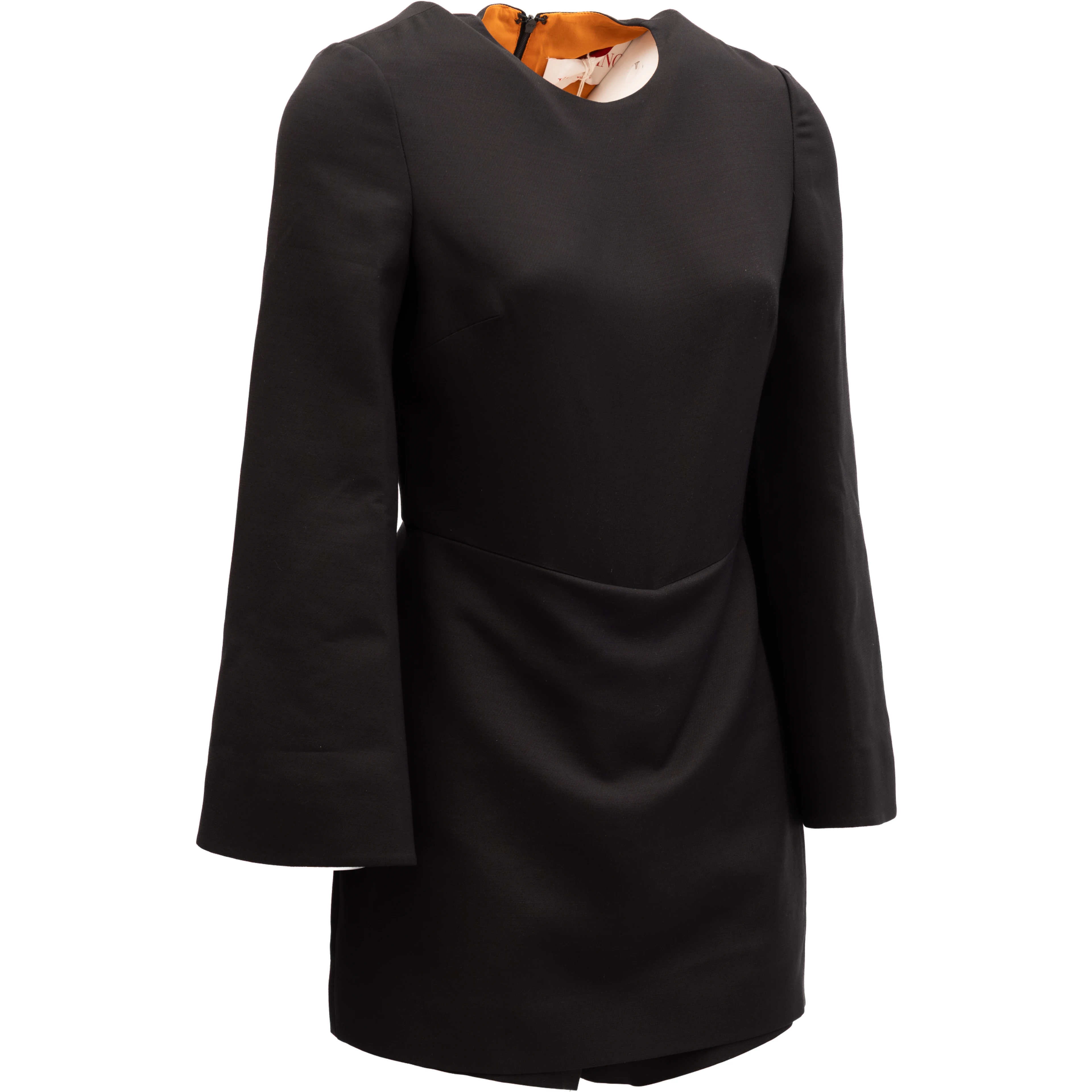 Black Mini Dress with Flared Sleeves
