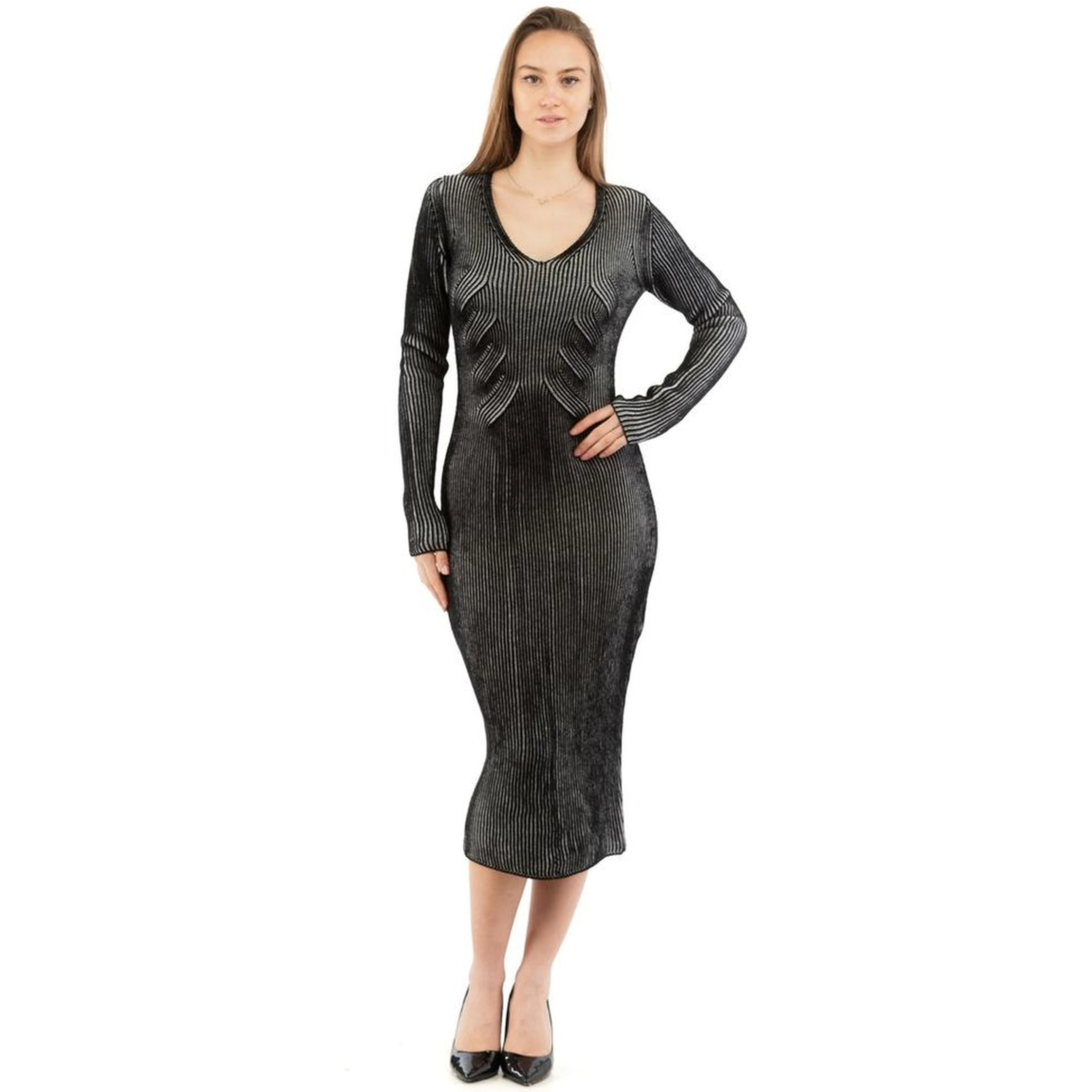 Multicolor Wool Casual Dress