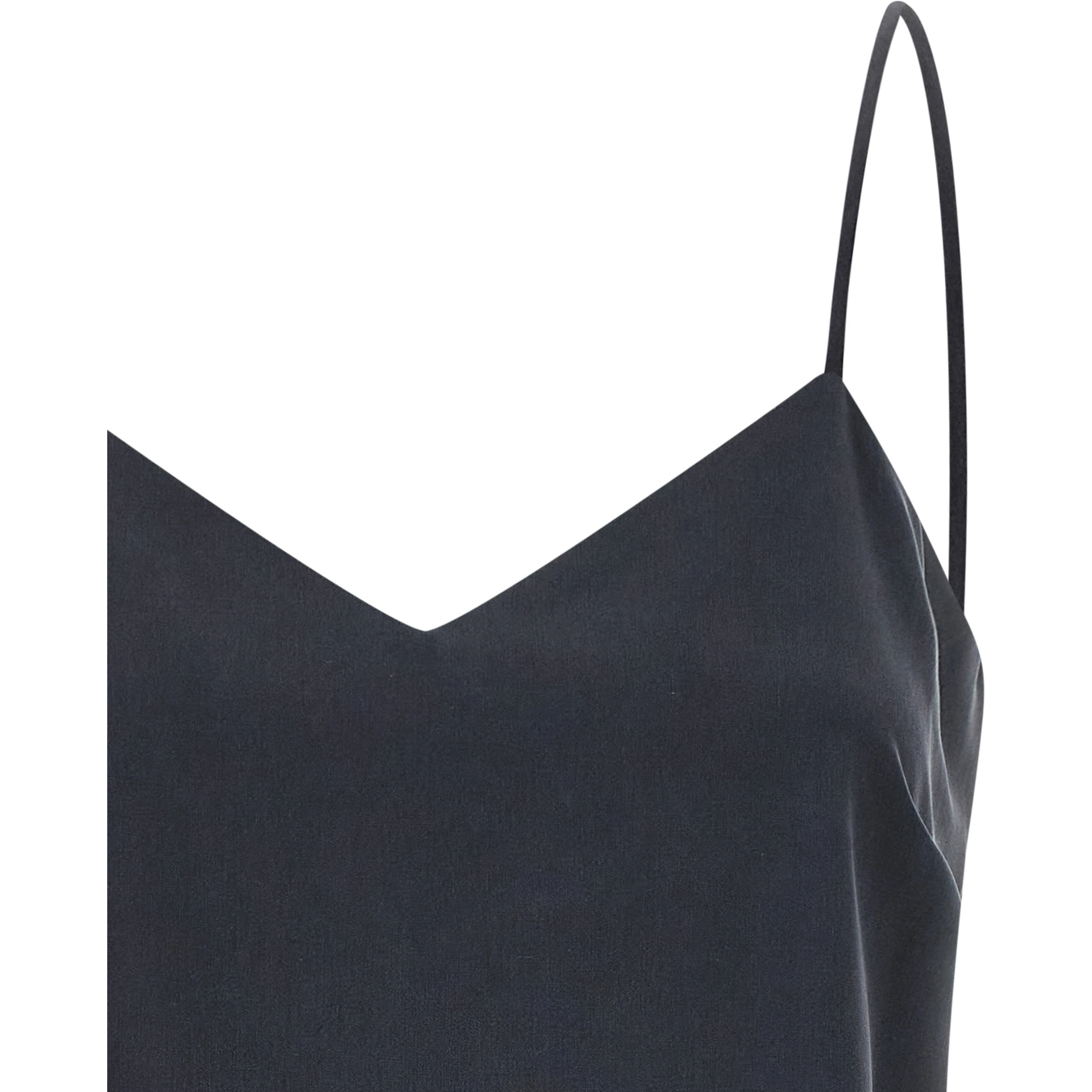 Gray Silk Sleeveles T-Shirt