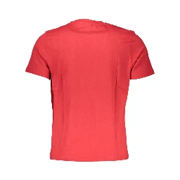 Red Cotton Men T-Shirt
