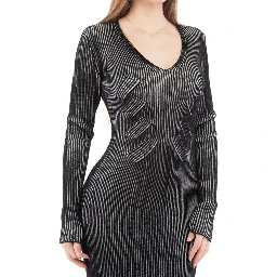 Multicolor Wool Casual Dress