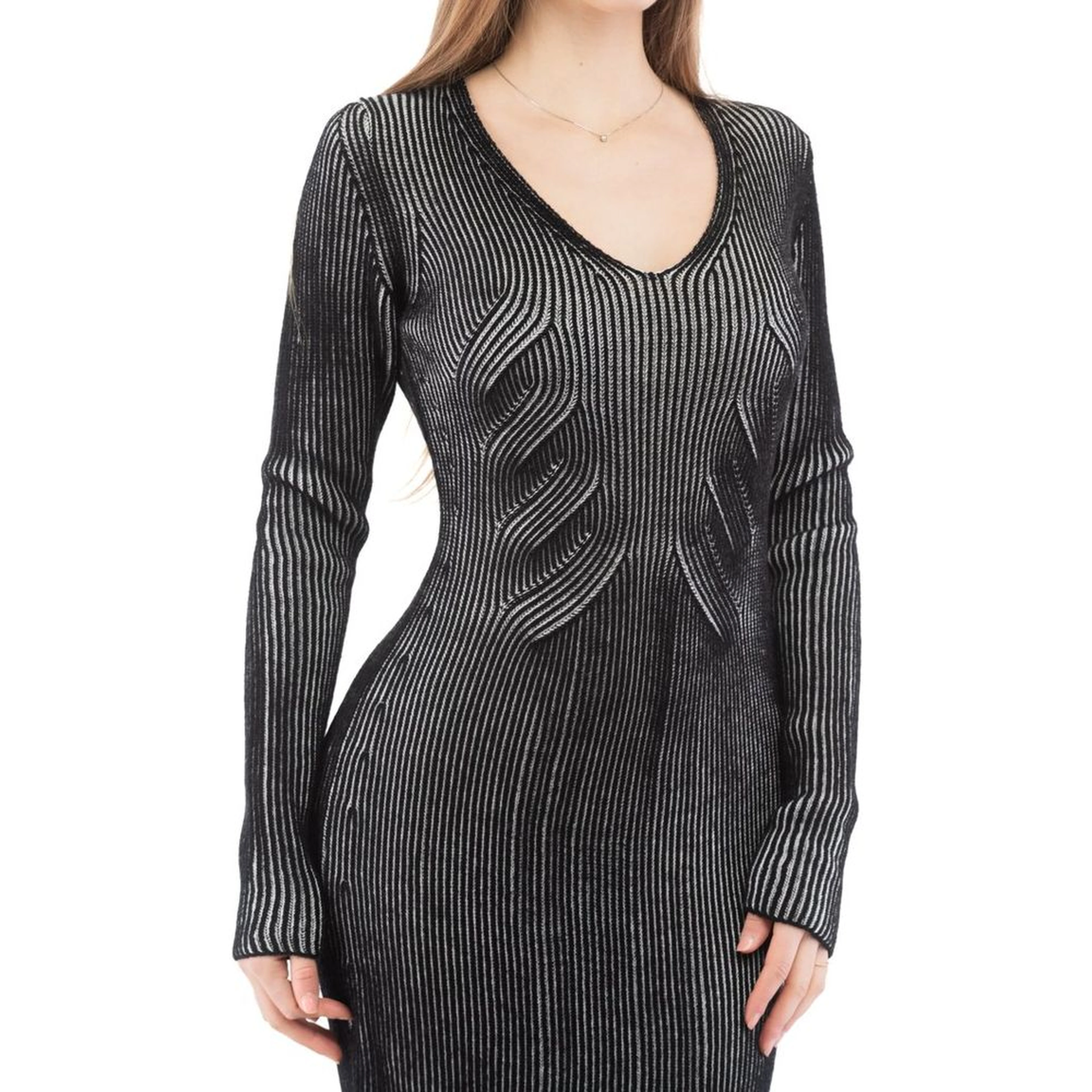 Multicolor Wool Casual Dress