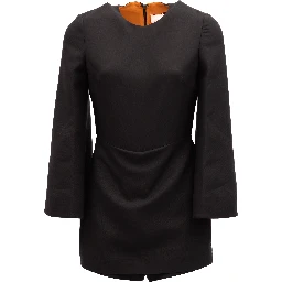 Black Mini Dress with Flared Sleeves