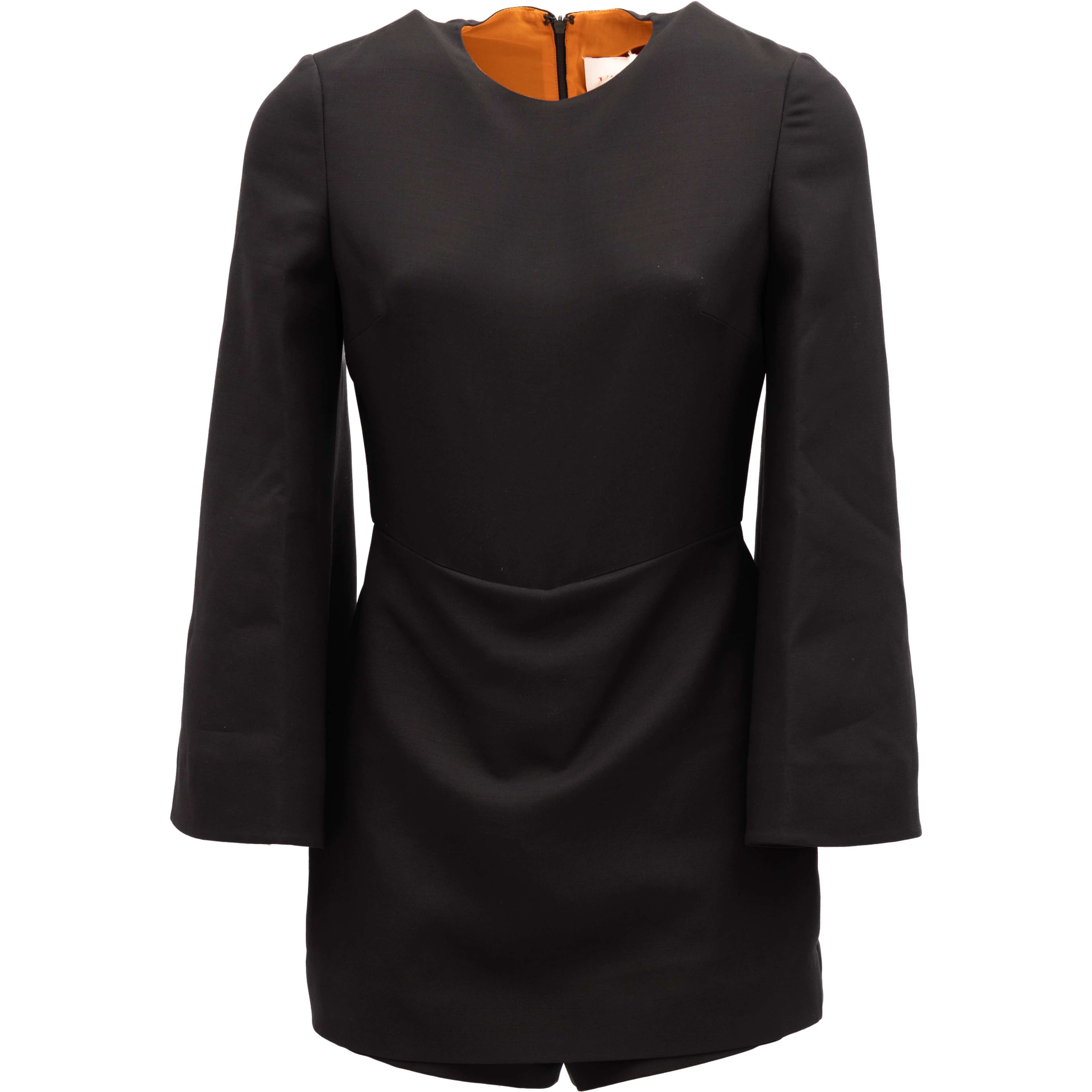 Black Mini Dress with Flared Sleeves