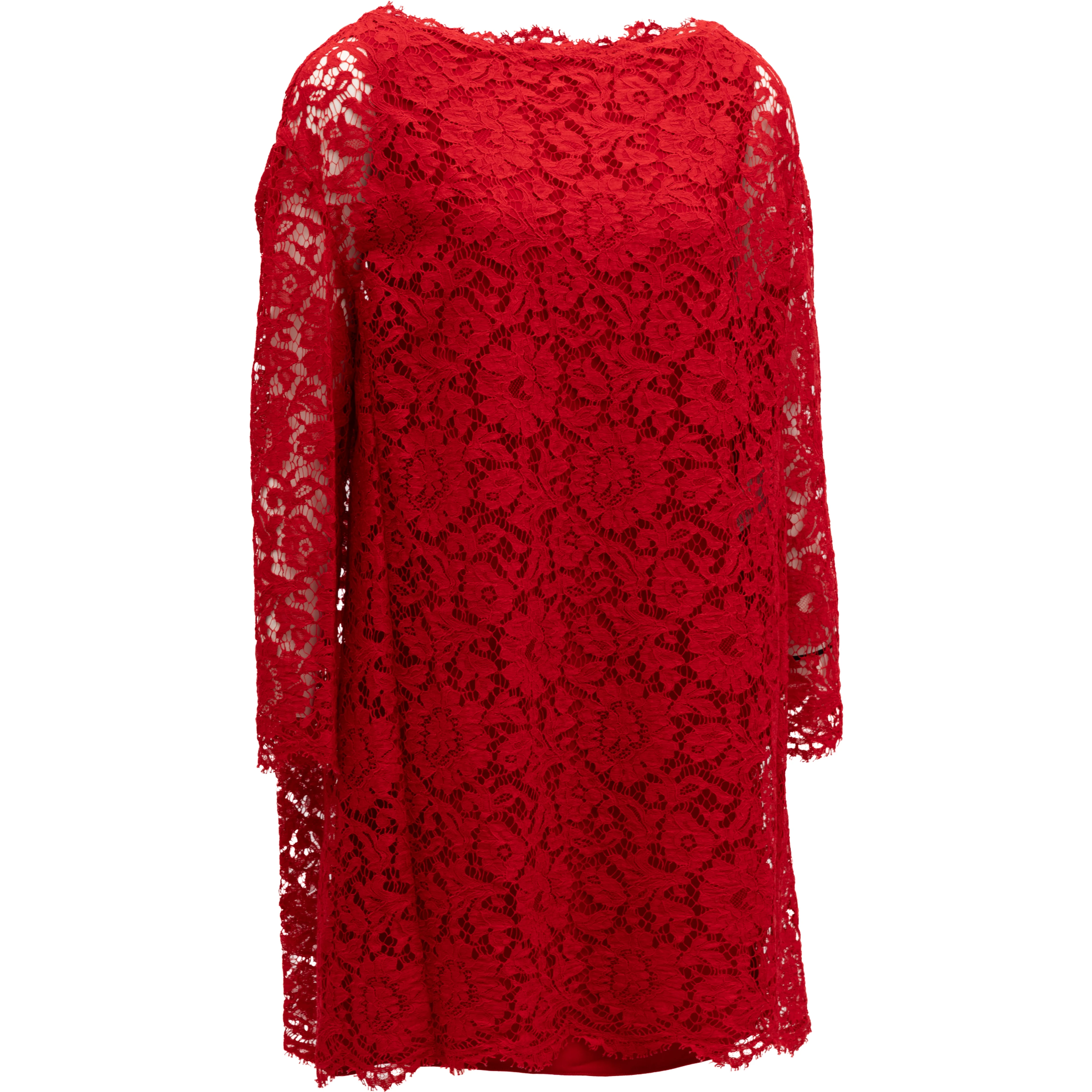 Red Lace Short Dress