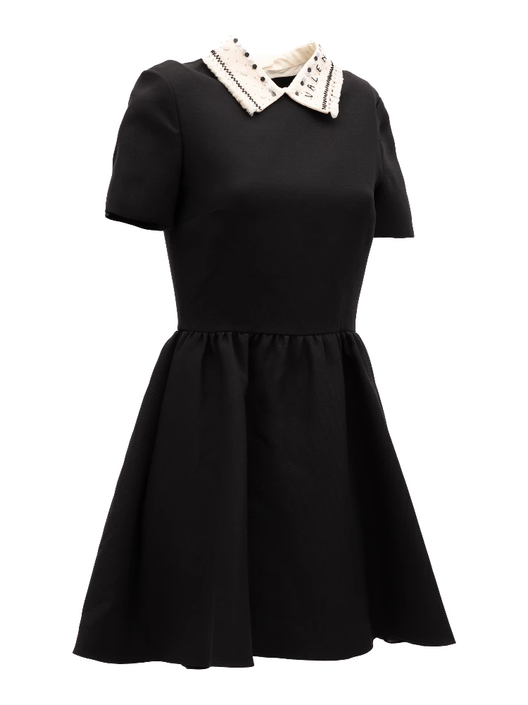 Black Mini Dress with Embellished Collar alternative