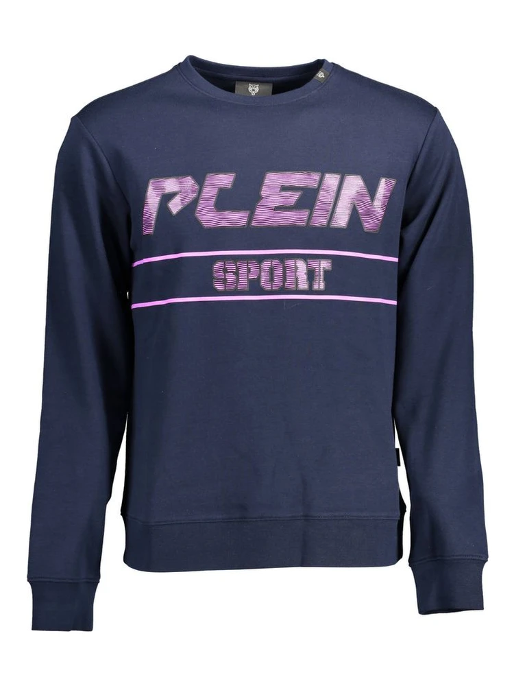Blue Cotton Men Sweater