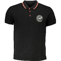 Black Cotton Men's Polo Shirt