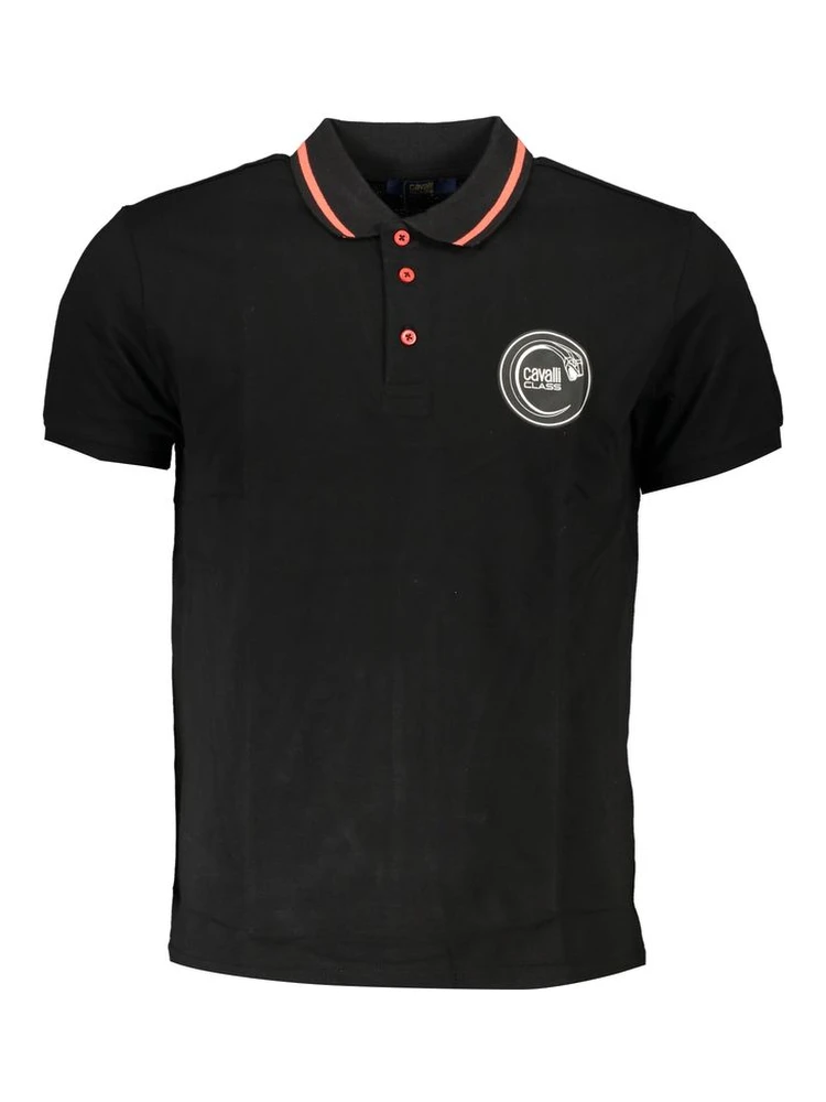 Black Cotton Men's Polo Shirt