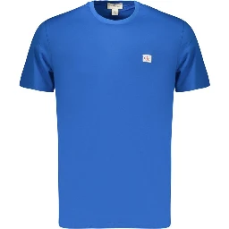 Blue Cotton Men's T-Shirt