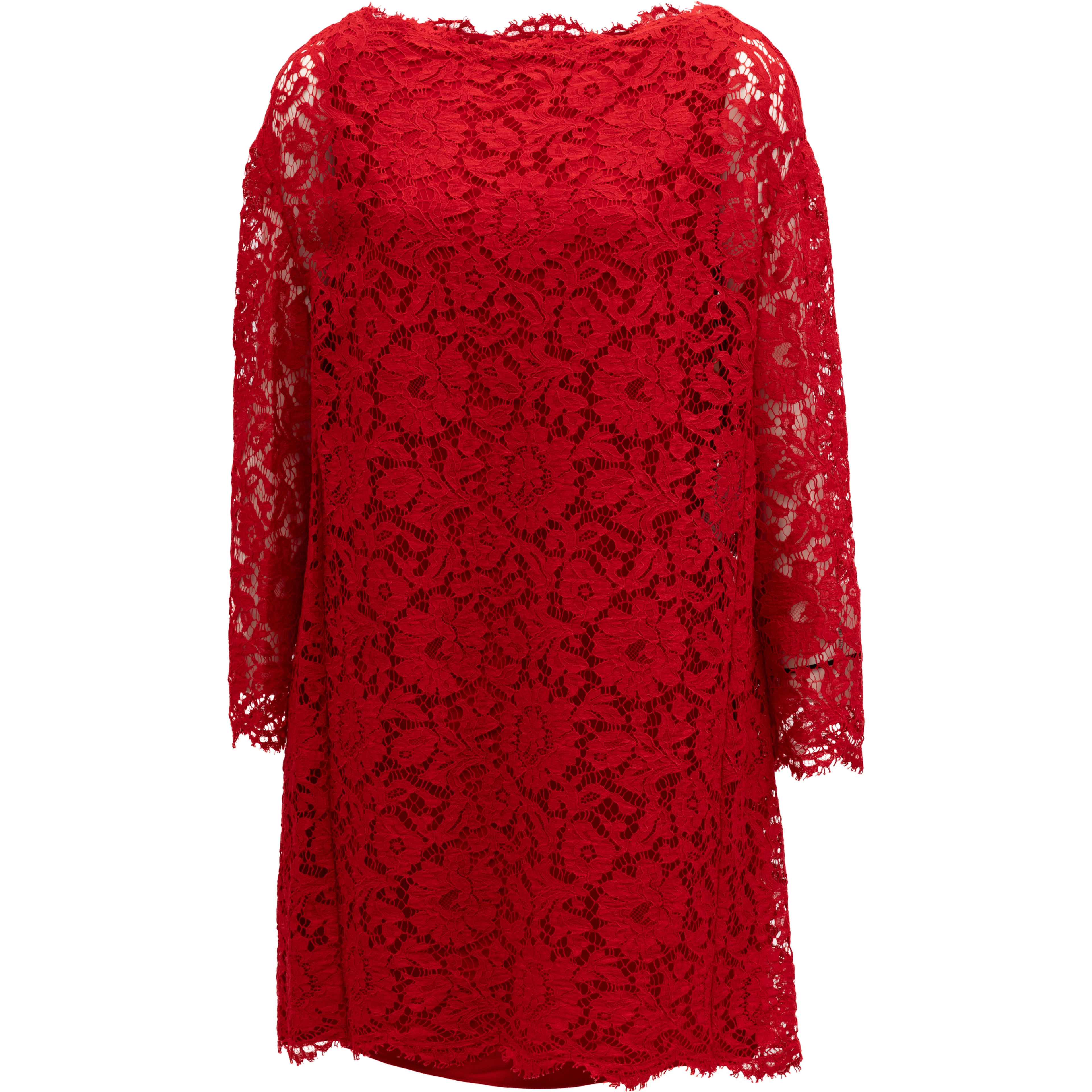 Red Lace Short Dress