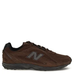 Brown Fabric Athletic Sneakers