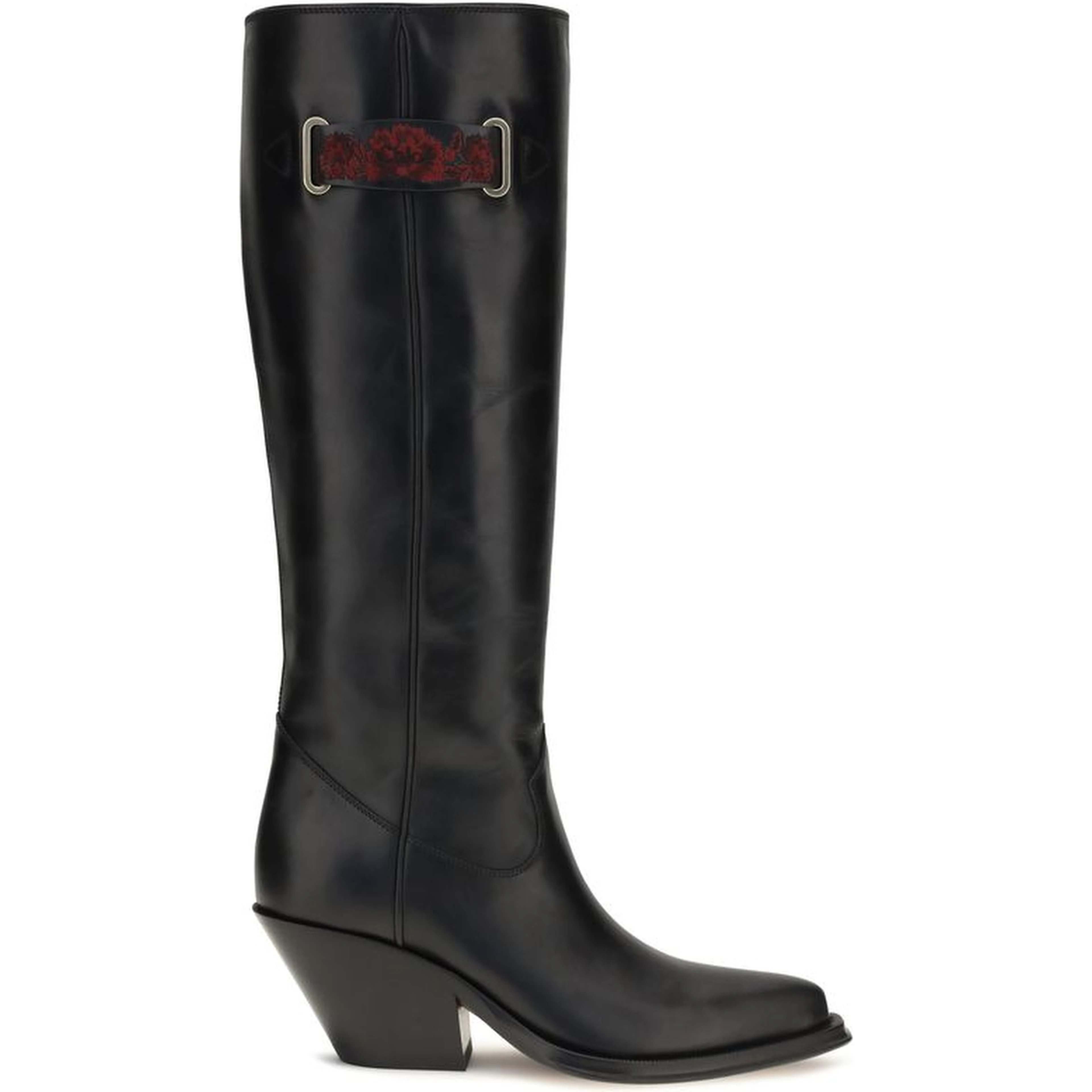 Black Calf Leather Bos Taurus Over The Knee