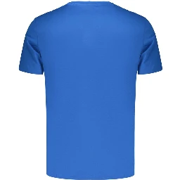 Blue Cotton Men's T-Shirt