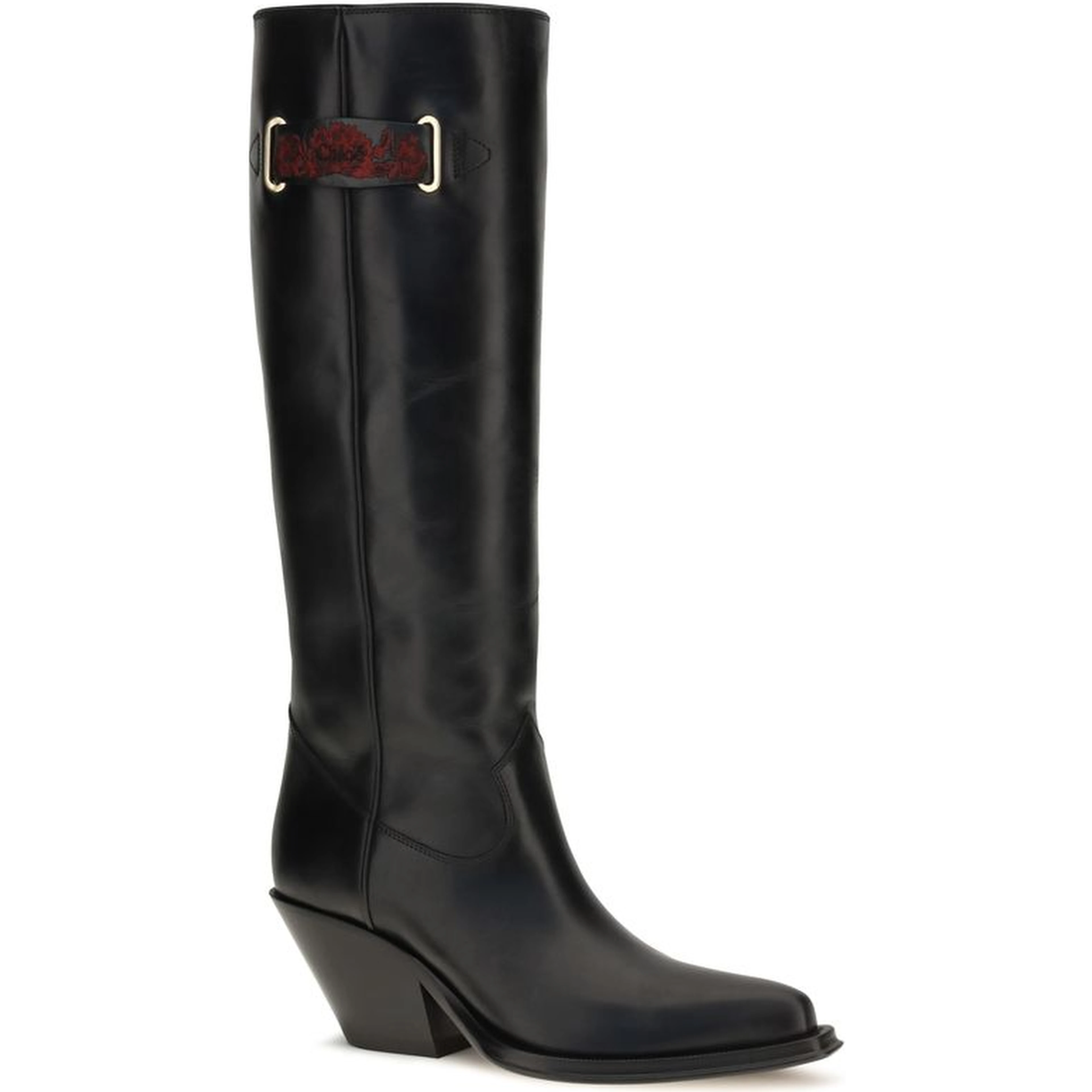 Black Calf Leather Bos Taurus Over The Knee