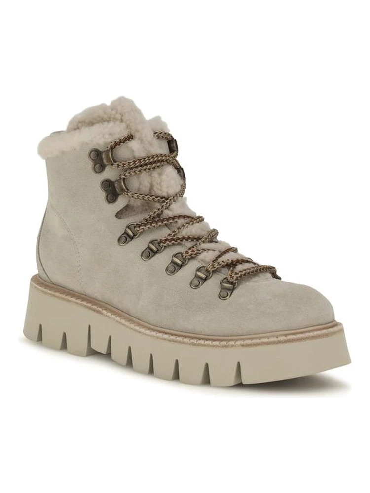 Beige Calf Leather Bos Taurus Lace-Up Boots alternative