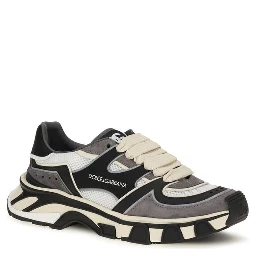 Gray Calf Leather Bos Taurus Chunky Sneakers
