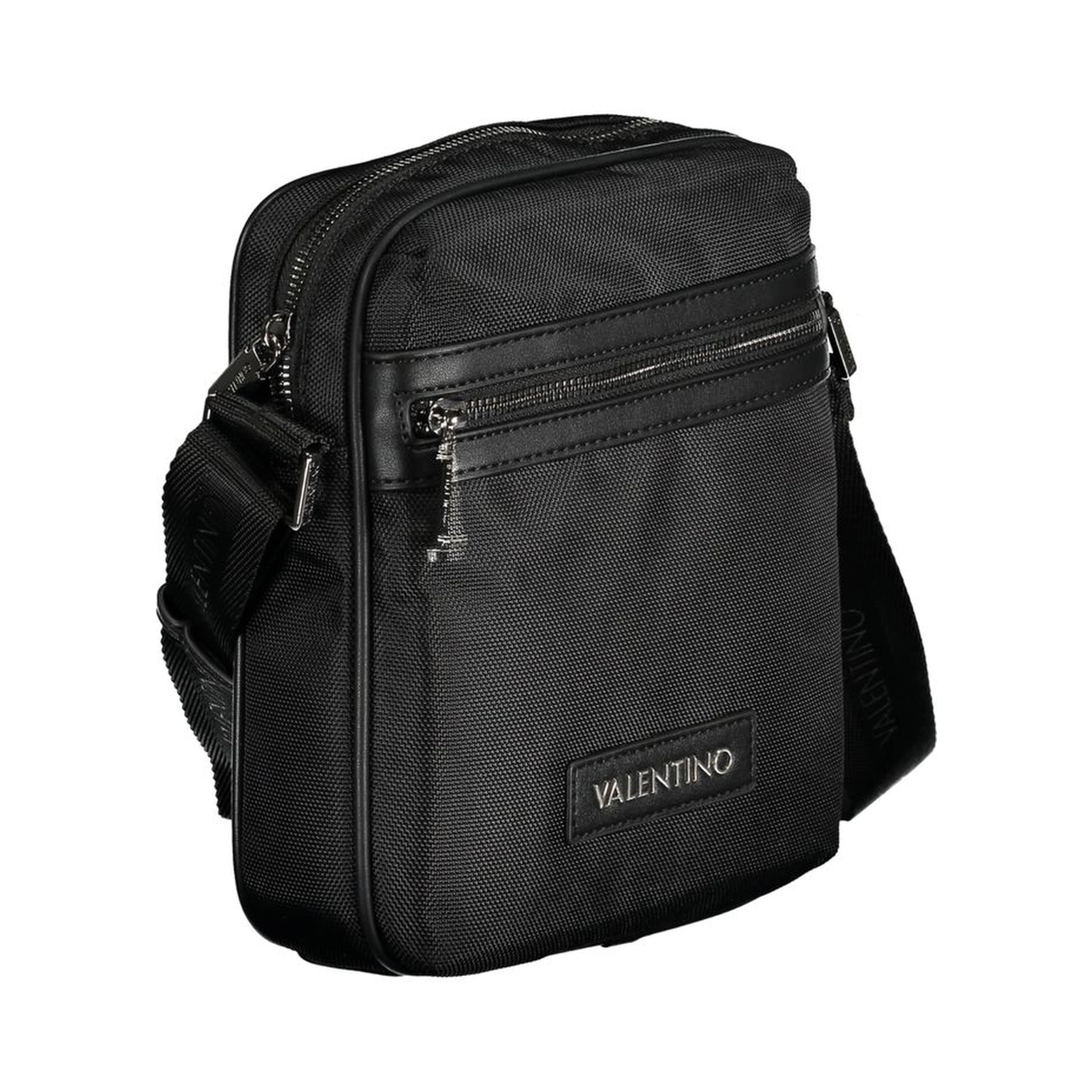 Black Fabric Men's Shoulder Bag