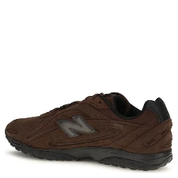 Brown Fabric Athletic Sneakers