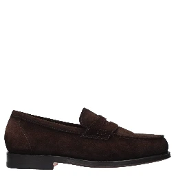 Brown Leather Slip-On Loafers