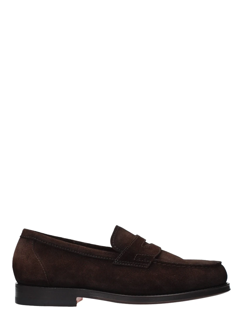 Brown Leather Slip-On Loafers
