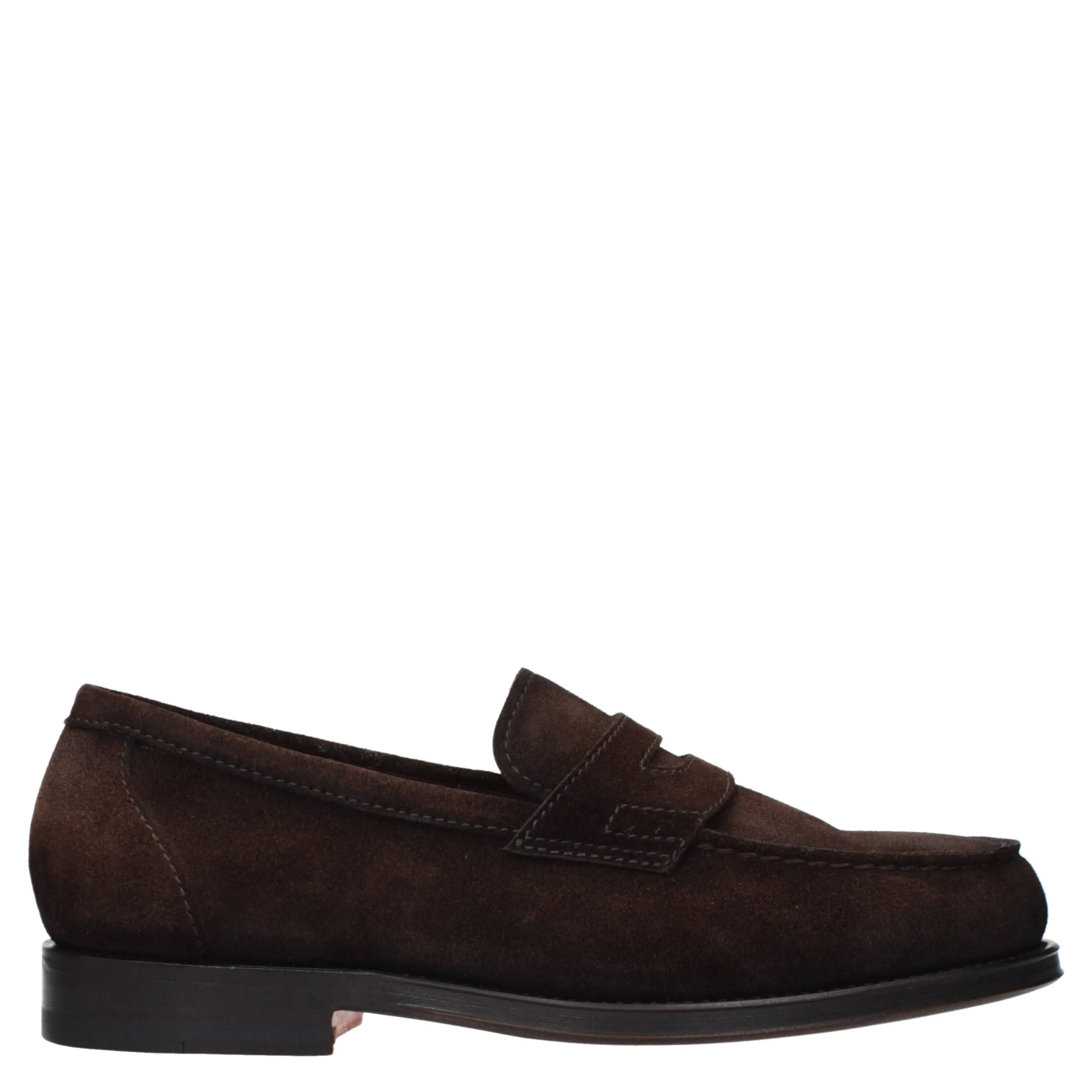 Brown Leather Slip-On Loafers