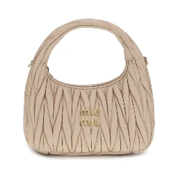 Beige Calf Leather Bos Taurus Handbag