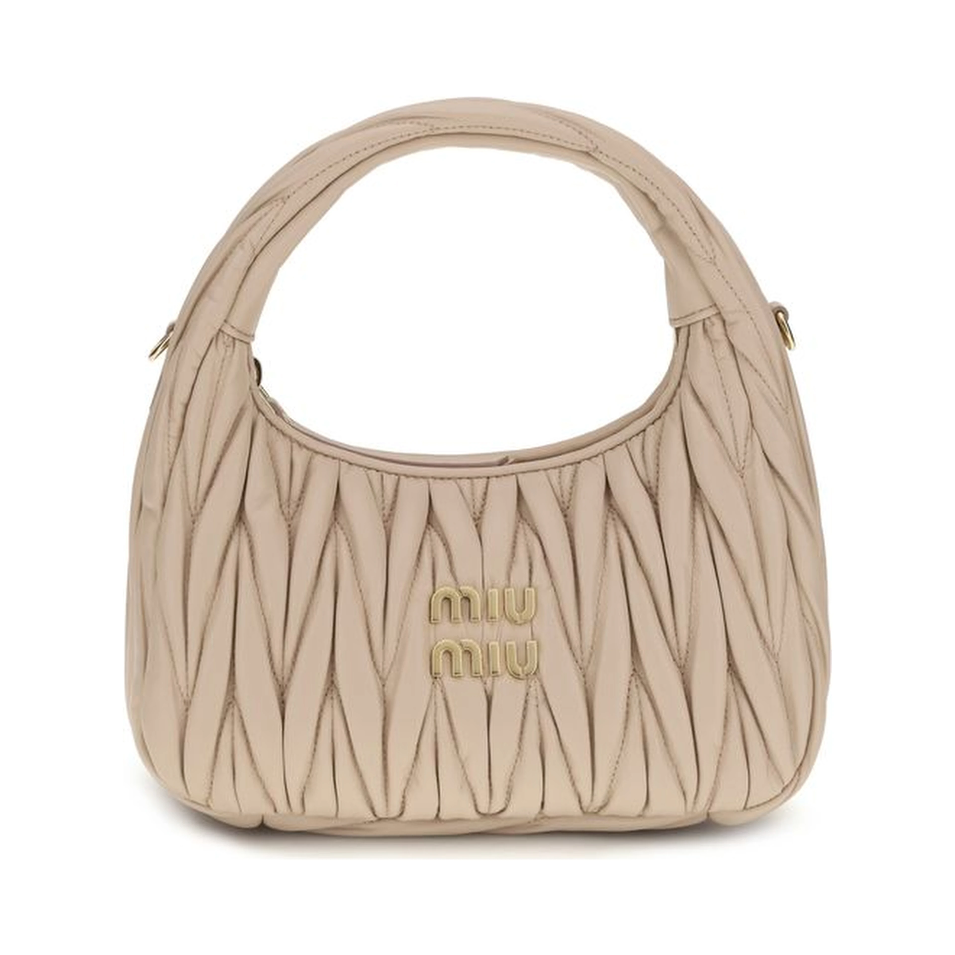 Beige Calf Leather Bos Taurus Handbag