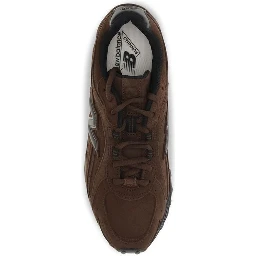 Brown Fabric Athletic Sneakers