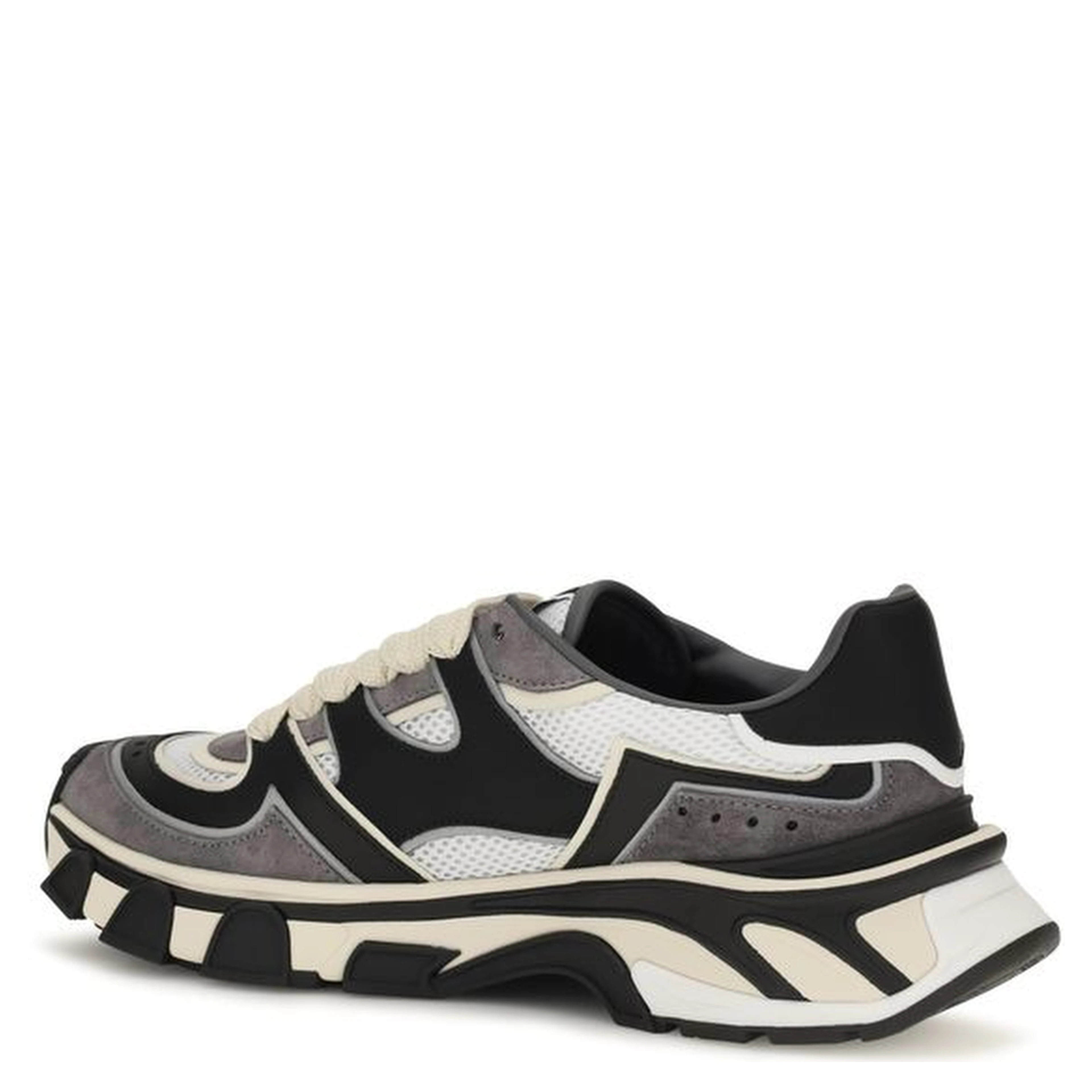 Gray Calf Leather Bos Taurus Chunky Sneakers