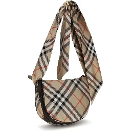 Beige Silk Shoulder Bag