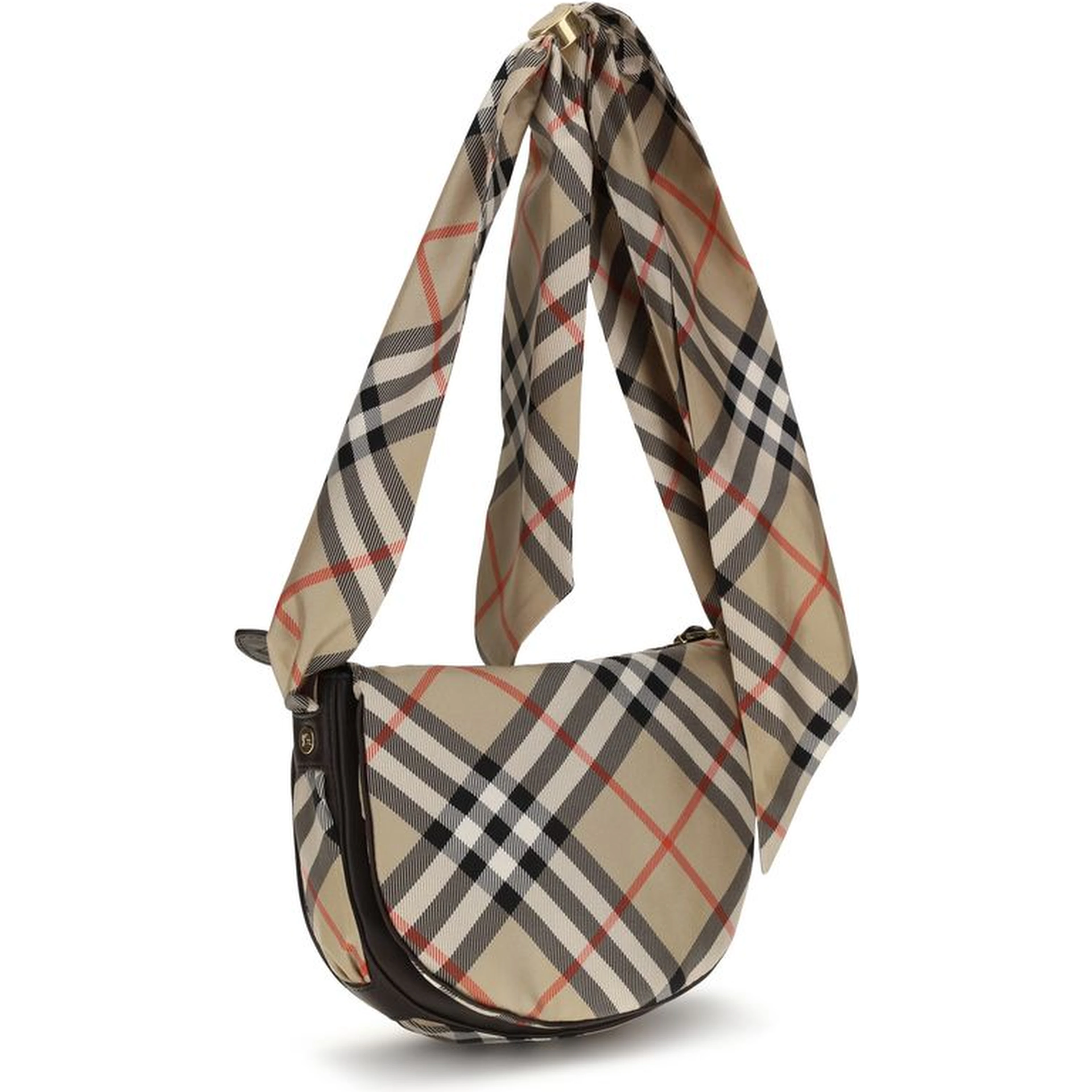 Beige Silk Shoulder Bag
