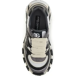Gray Calf Leather Bos Taurus Chunky Sneakers