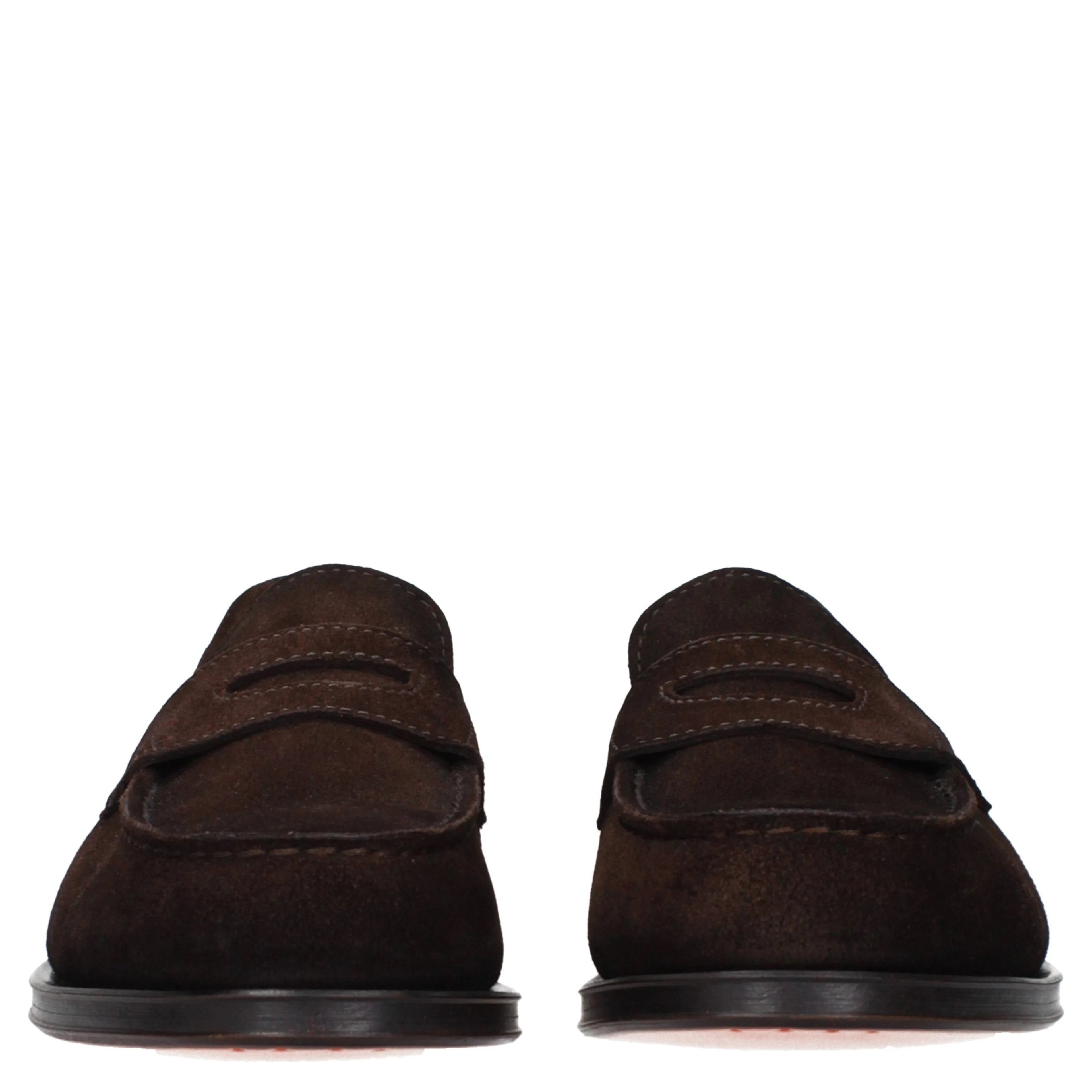 Brown Leather Slip-On Loafers