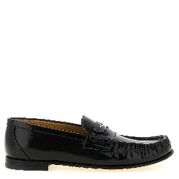 Black Calfskin Slip-On Loafers