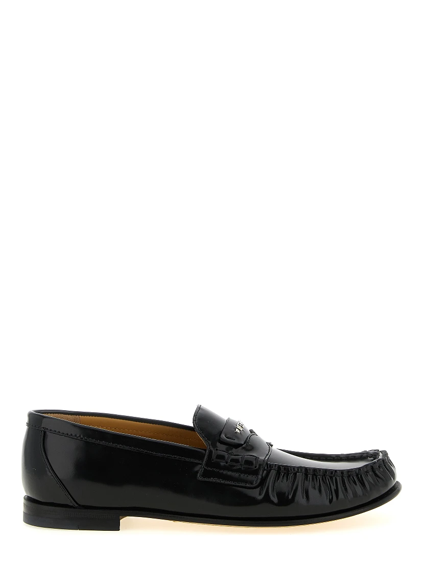 Black Calfskin Slip-On Loafers