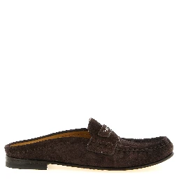 Brown Calfskin Slip-On Loafers
