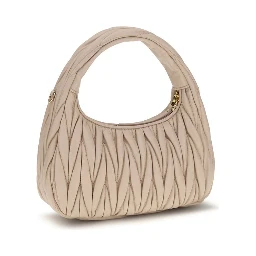 Beige Calf Leather Bos Taurus Handbag