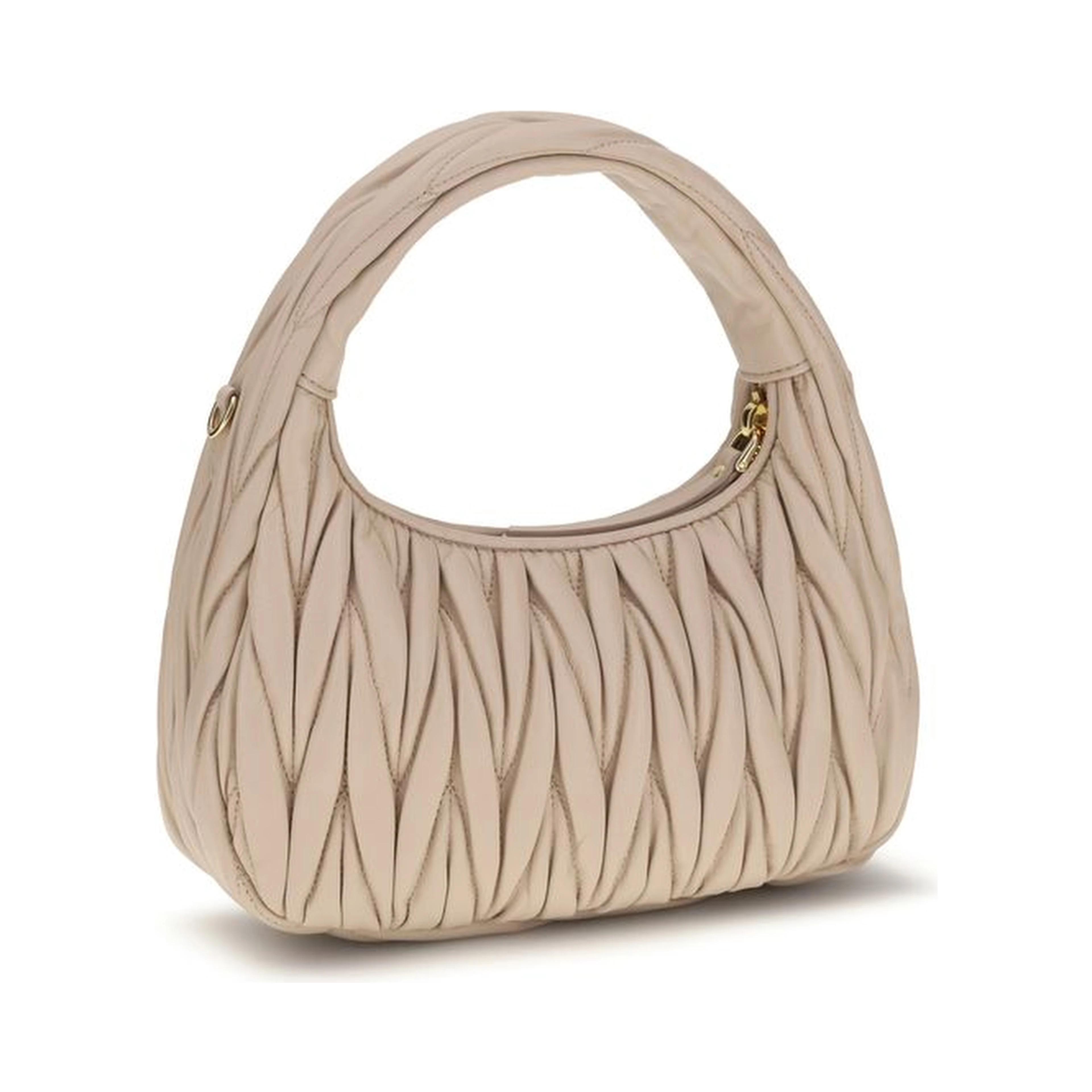 Beige Calf Leather Bos Taurus Handbag