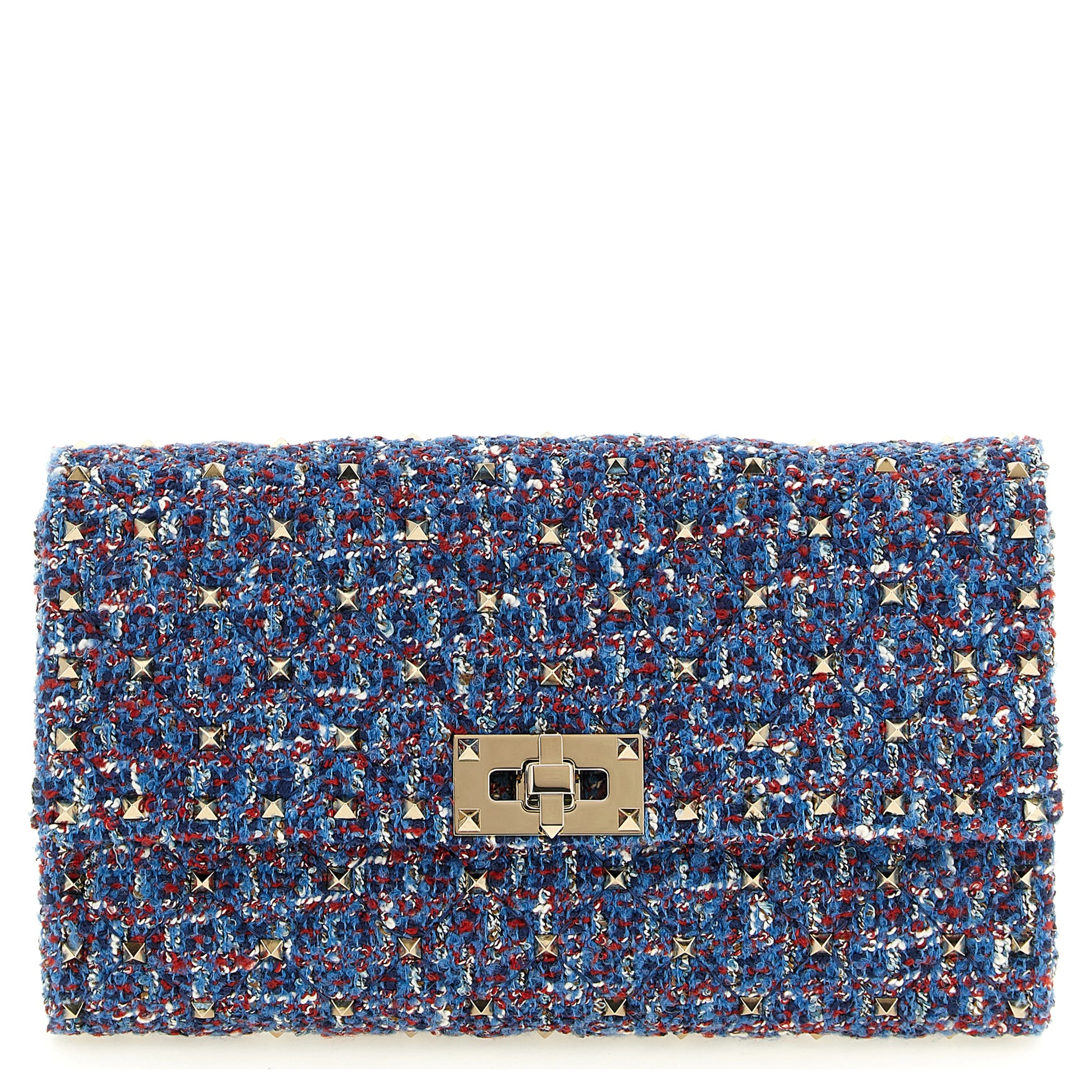 Blue Polyester Crossbody Bag
