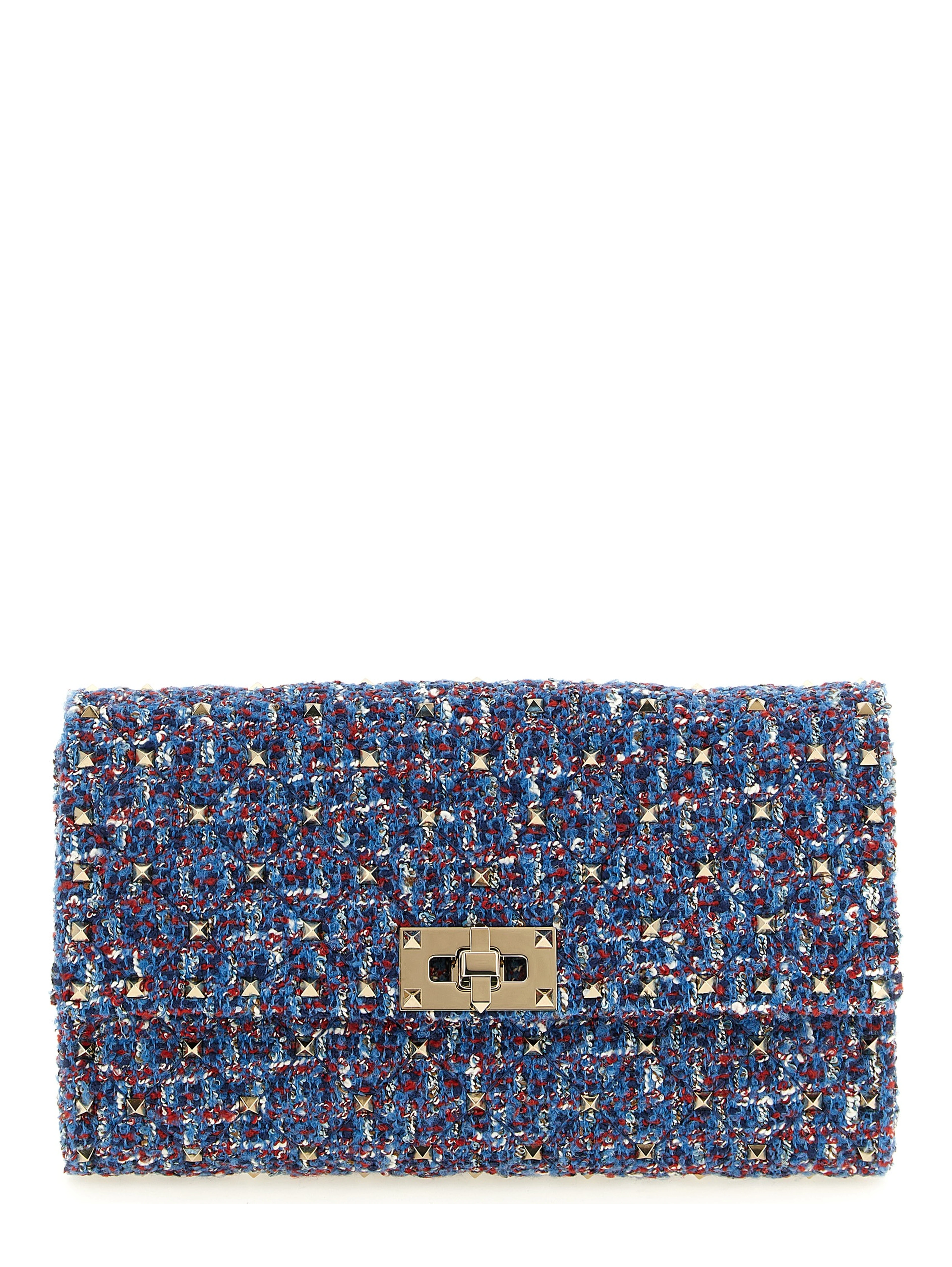 Blue Polyester Crossbody Bag
