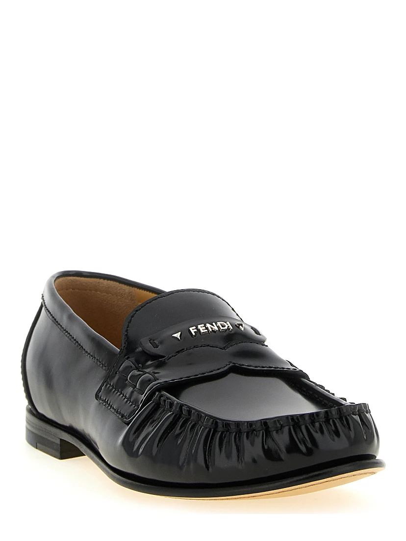 Black Calfskin Slip-On Loafers