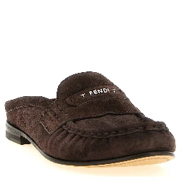 Brown Calfskin Slip-On Loafers