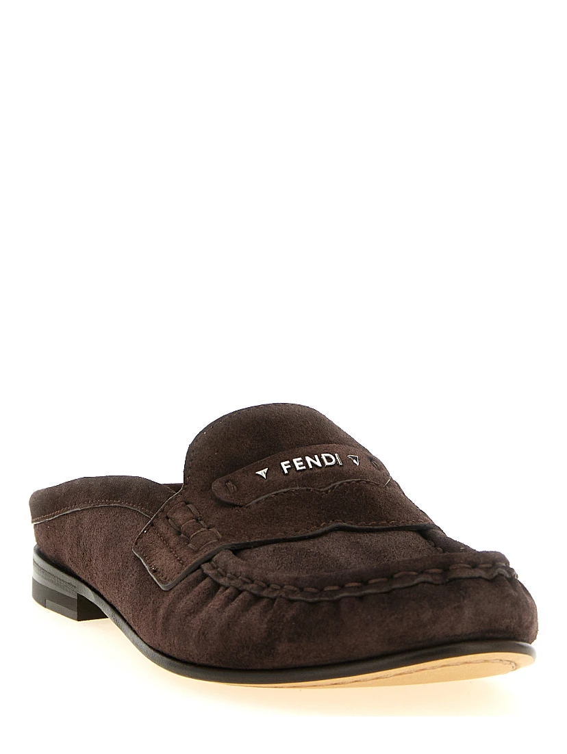 Brown Calfskin Slip-On Loafers