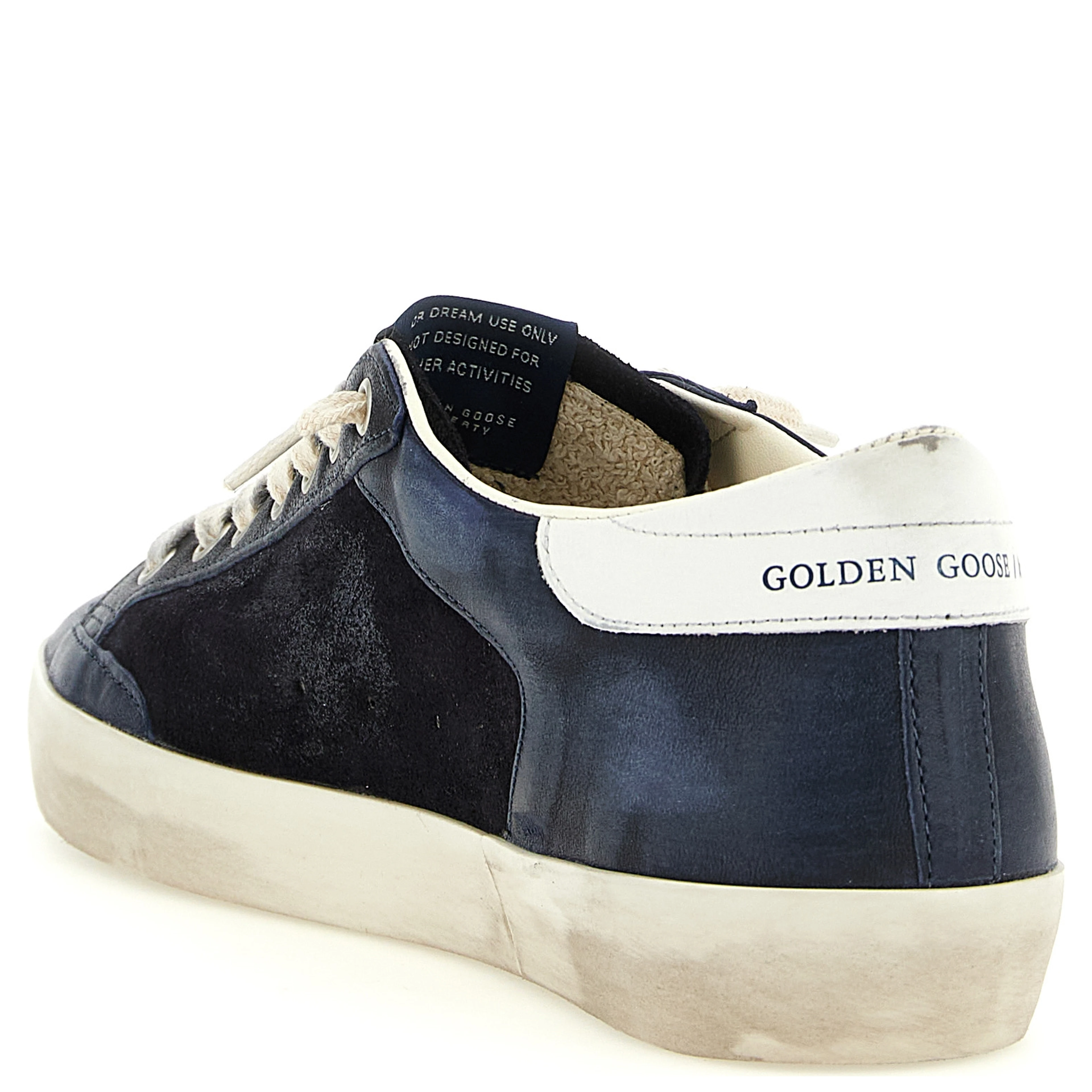 Blue Cowhide Low Top Sneakers