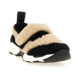 Bicolor Lamb Leather Chunky Sneakers