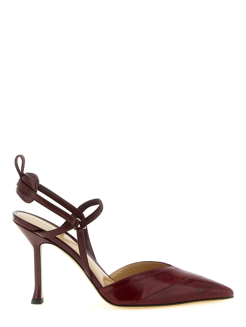 Bordeaux Lamb Leather Platform Pumps