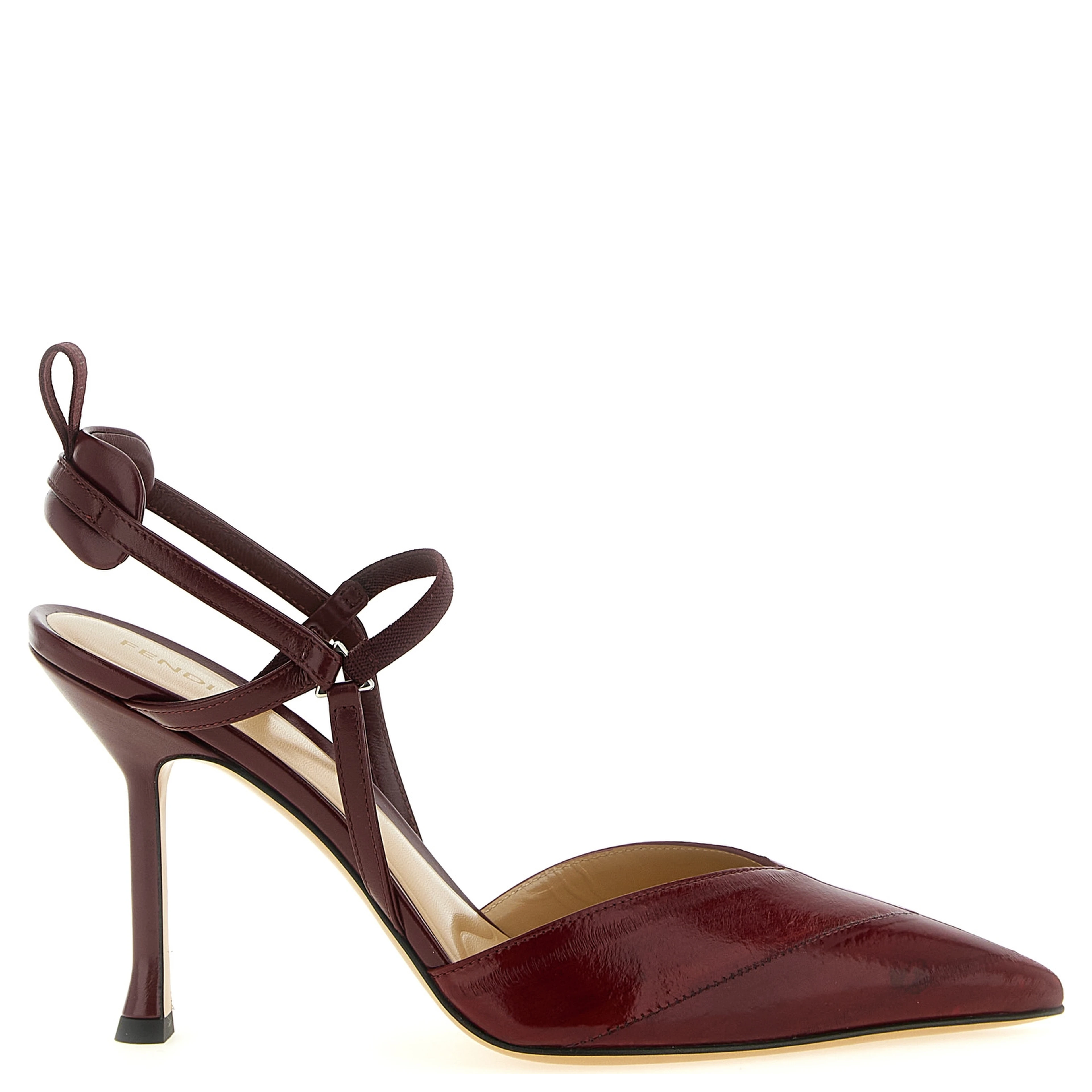 Bordeaux Lamb Leather Platform Pumps